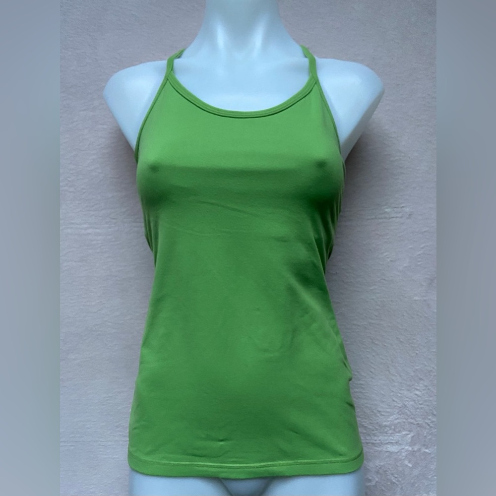 LULULEMON Athletica Women's Y-Back Tank Top, Size 6, Green, Racerback, EUC